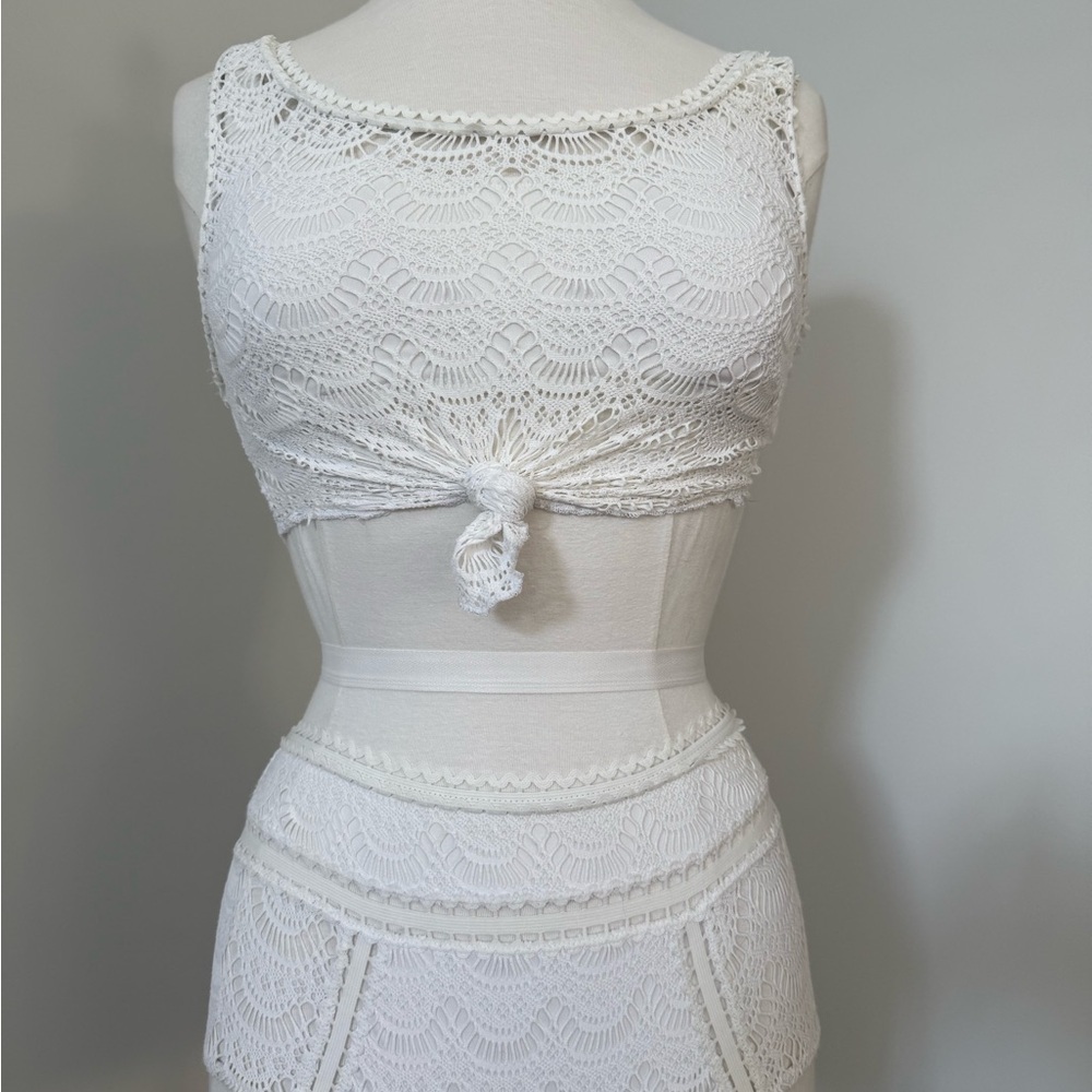 BECCA COLOR PLAY CROCHET 3 Pc BIKINI - 2 Pc Bikini Top + High-Waist Bottom - Picture 6 of 15